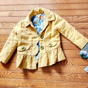 Matilda Jane Yellow Kids Blazer with Button Accents